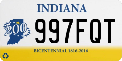 IN license plate 997FQT