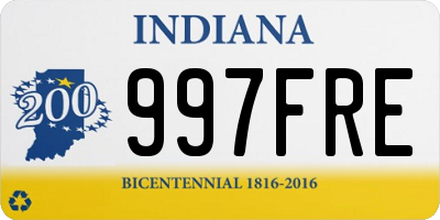 IN license plate 997FRE