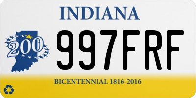 IN license plate 997FRF