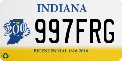 IN license plate 997FRG