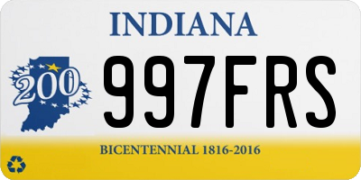 IN license plate 997FRS