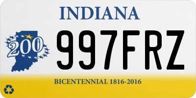 IN license plate 997FRZ