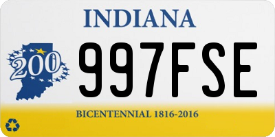 IN license plate 997FSE