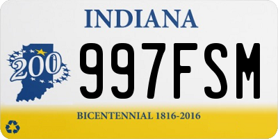 IN license plate 997FSM