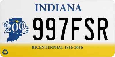 IN license plate 997FSR