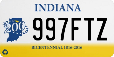 IN license plate 997FTZ