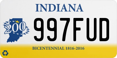 IN license plate 997FUD