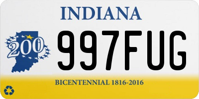 IN license plate 997FUG