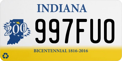 IN license plate 997FUO