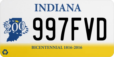 IN license plate 997FVD