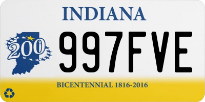 IN license plate 997FVE