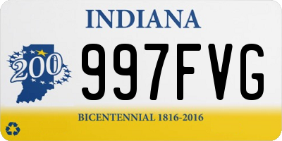 IN license plate 997FVG