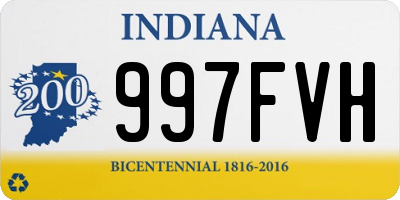 IN license plate 997FVH