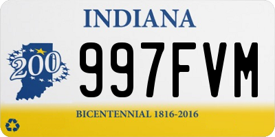 IN license plate 997FVM