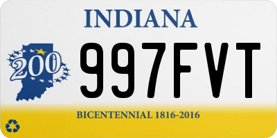 IN license plate 997FVT