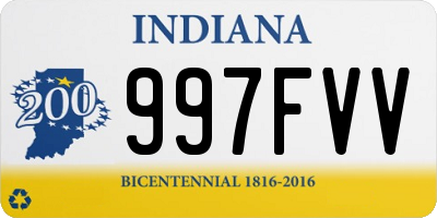 IN license plate 997FVV