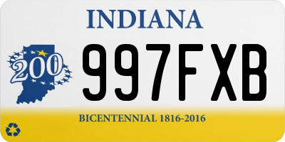 IN license plate 997FXB