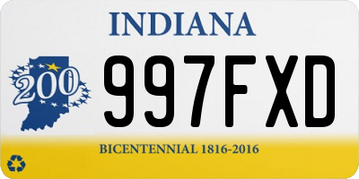 IN license plate 997FXD