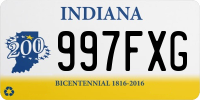 IN license plate 997FXG