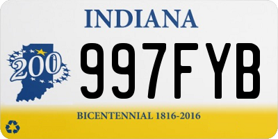 IN license plate 997FYB