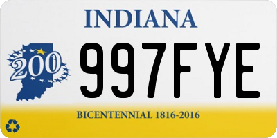 IN license plate 997FYE