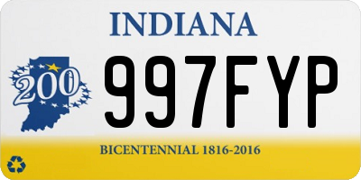 IN license plate 997FYP