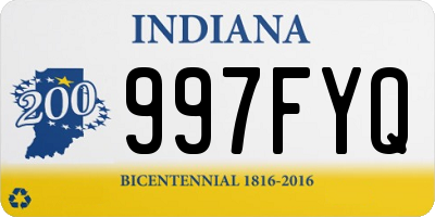 IN license plate 997FYQ