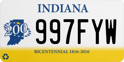 IN license plate 997FYW