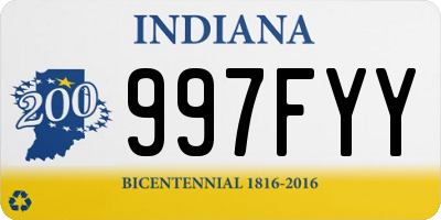 IN license plate 997FYY