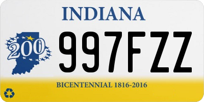 IN license plate 997FZZ