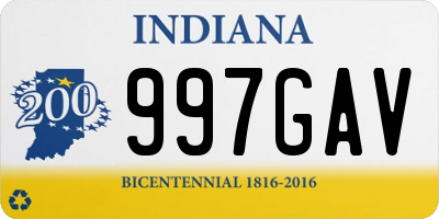 IN license plate 997GAV