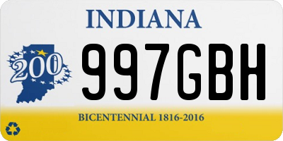 IN license plate 997GBH