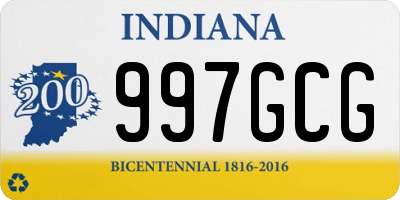 IN license plate 997GCG