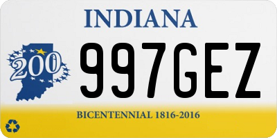 IN license plate 997GEZ