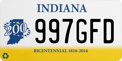 IN license plate 997GFD