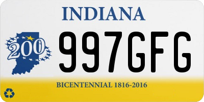 IN license plate 997GFG