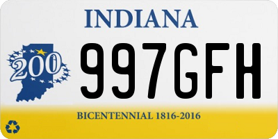 IN license plate 997GFH