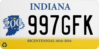 IN license plate 997GFK