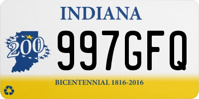 IN license plate 997GFQ