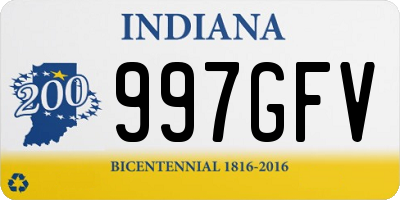 IN license plate 997GFV