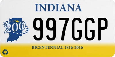 IN license plate 997GGP