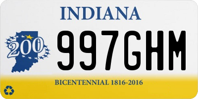 IN license plate 997GHM