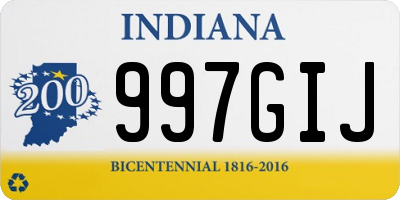 IN license plate 997GIJ