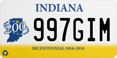 IN license plate 997GIM