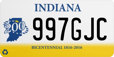 IN license plate 997GJC