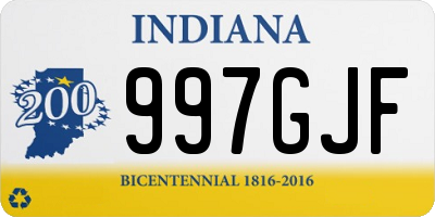 IN license plate 997GJF