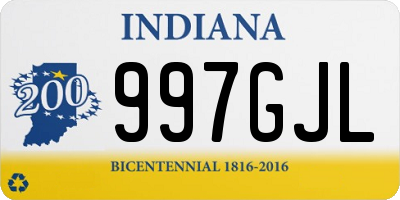 IN license plate 997GJL