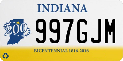 IN license plate 997GJM