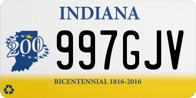 IN license plate 997GJV