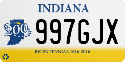 IN license plate 997GJX